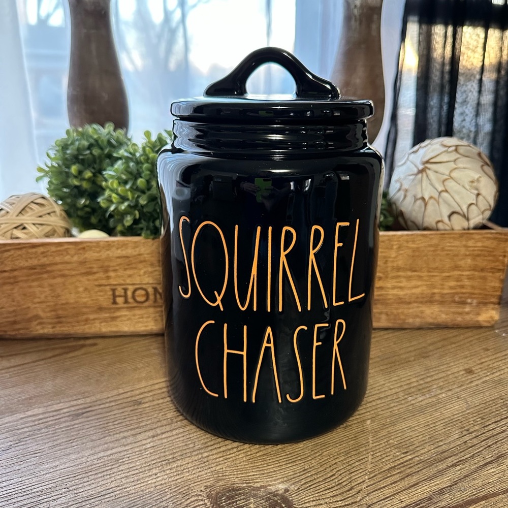 Rae Dunn “Squirrel Chaser” Large Canister